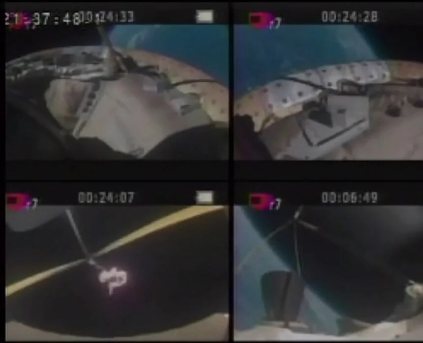 Onboard camera views from NASA JPL's LDSD test vehicle high above the Pacific